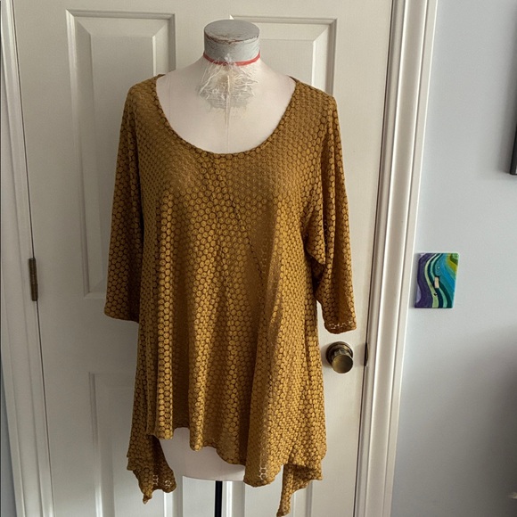 Krista Larson Mustard Yellow Women's Top